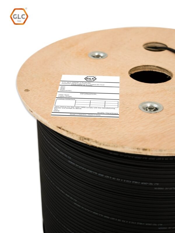 Drop Cable Flat 4 Cores Sm Fig.8 C/portante De Acero X 1000 Mts