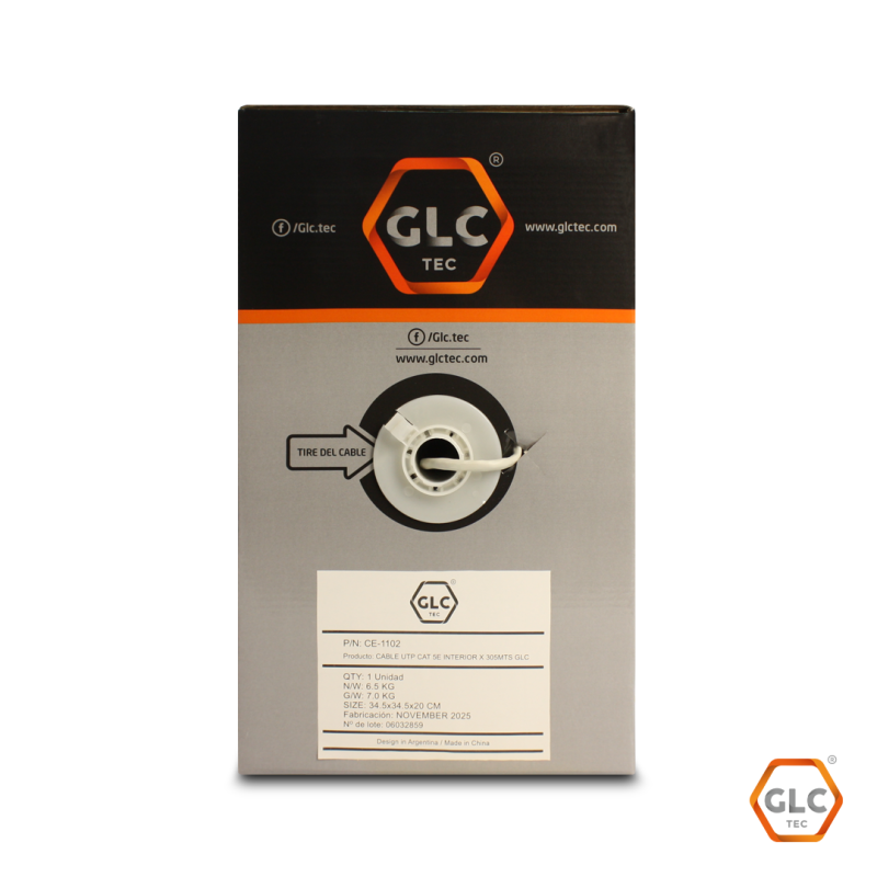 Cable Utp Cat 5E Interior X 305Mts Glc - Imagen 4