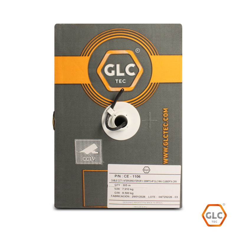Cable Utp Cat. 5E Interior/Exterior X 305Mts 0.4 Cond. P/Cctv Glc Max - Imagen 3