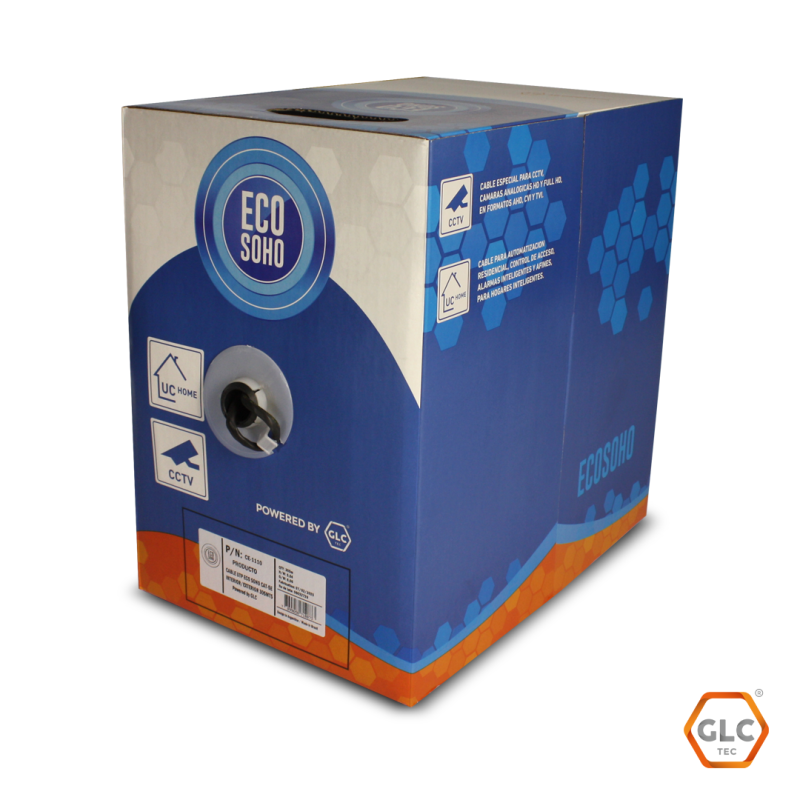 Cable Utp Eco Soho Cat 5E Interior/Exterior X 305Mts Powered By Glc - Imagen 2