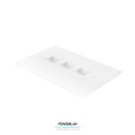 TAPA BASTIDOR 3 PUERTOS CAT5E/CAT6 RJ45 BLANCO