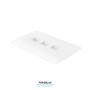 TAPA BASTIDOR 3 PUERTOS CAT5E/CAT6 RJ45 BLANCO