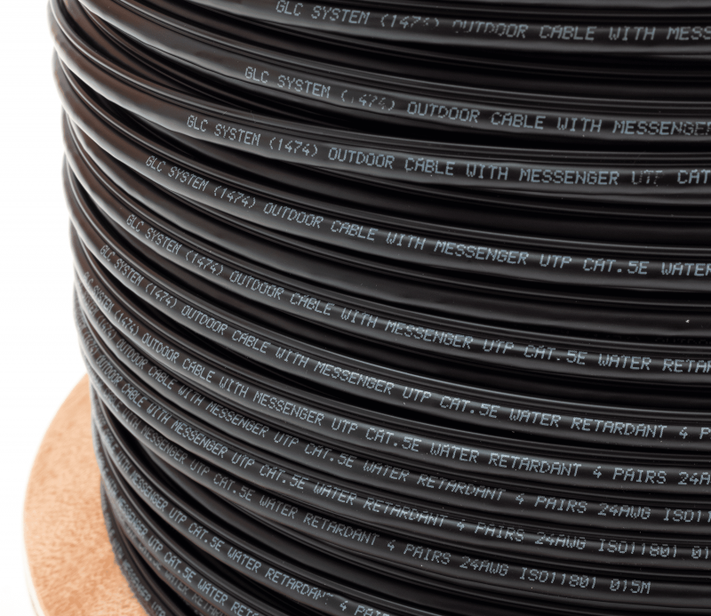 Cable Utp Cat 5E Exterior C/Portante Acero X 305Mts Glc - Imagen 4