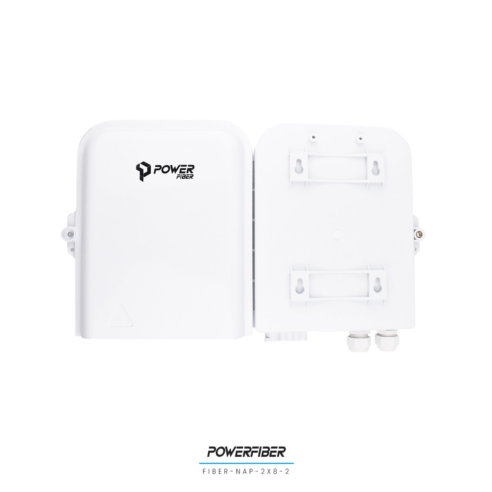 CAJA EXTERIOR FTTH 2X8 CON SPLITTER 1X8 CONECTOR SC/APC + 8 ADAPTADORES - Imagen 2