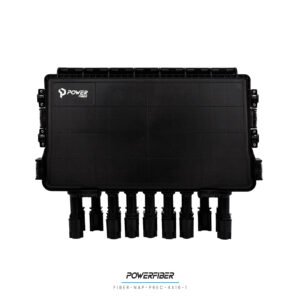 CAJA EXTERIOR FTTH PRECONECTORIZADA HORIZONTAL 4X16 CON SPLITTER 1X8  CONECTOR SC/APC