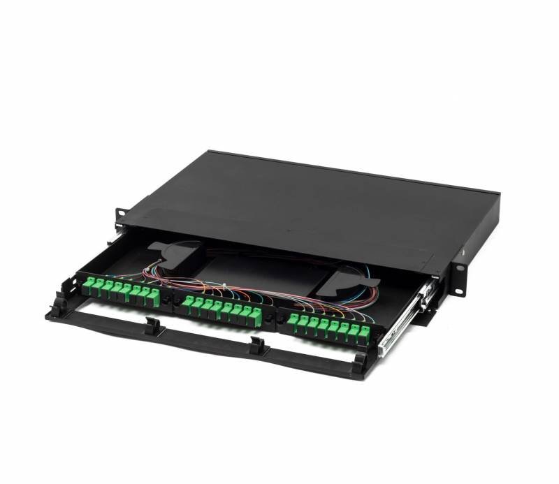 Bandeja Fo C/ Adaptador Sc/Apc Y Pigtail Scapc X24 C/Proteccion De Acrilico - Imagen 2