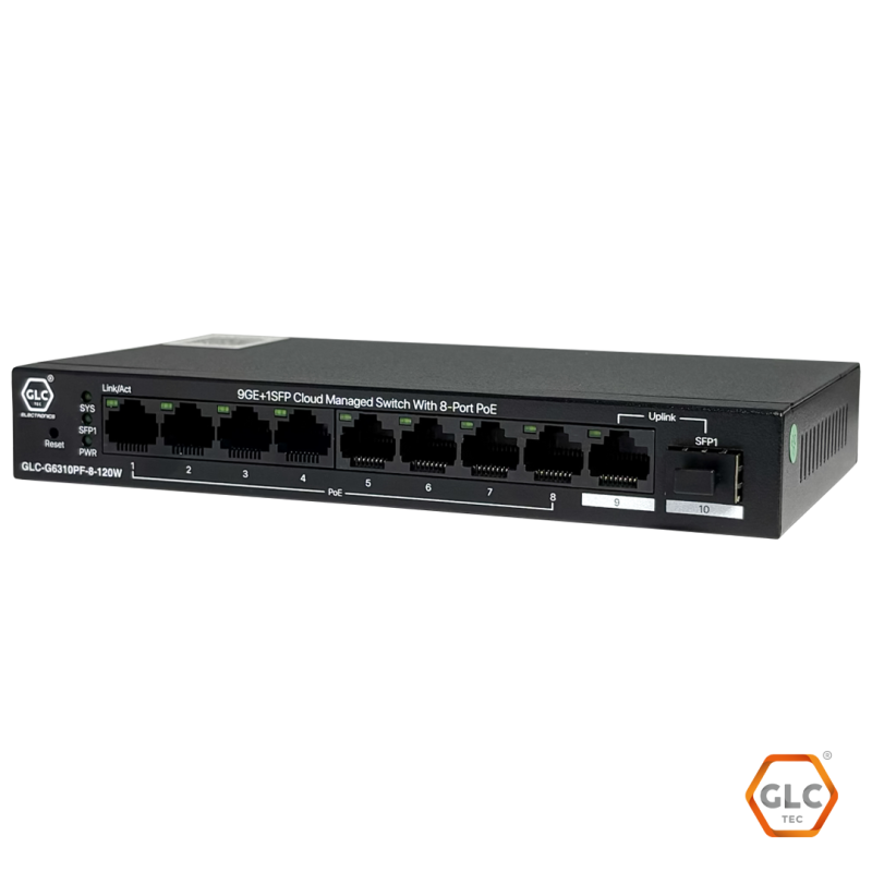 9 × 10/100/1000 (8 Poe Ports), 1 × 100/1000 Base-X Sfp Port, 6Kv Lightning Protection, Cloud And App Management - Imagen 2