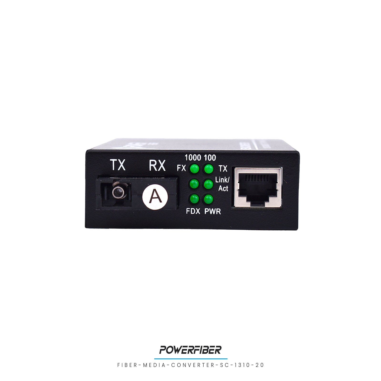 MEDIA CONVERTER MONOMODO 10/100 1310nm 20KM CON CONECTOR SC